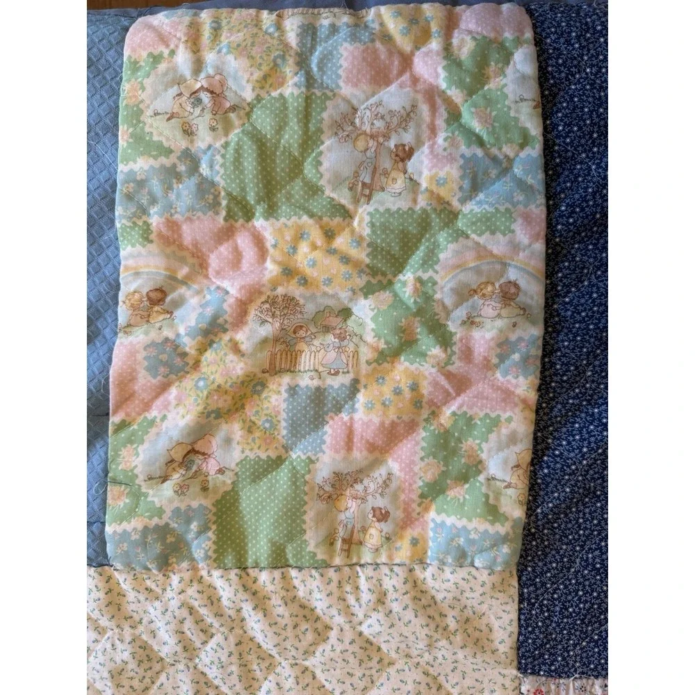 Vintage Scrappy Patchwork Quilt Full 57X68 Heavyweight